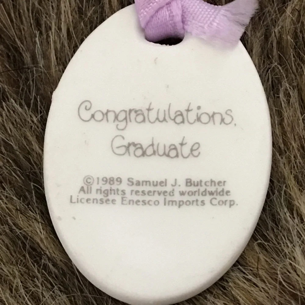 Vintage 1989 Precious Moments Graduate ribbon